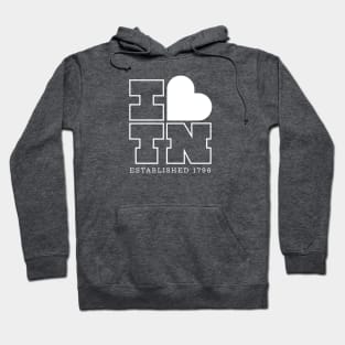 I Heart TN - White on Dark Gray Hoodie